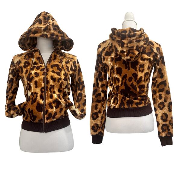 ✨🆕BNWOT!L.A.M.B. Vintage Y2K Rare “Are You Lamb Enough” Leopard Print Hoodie S✨ - Picture 1 of 11